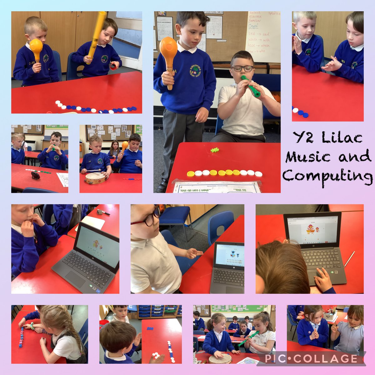 Burnopfield_sch's tweet photo. Year 2 Lilac created rhythm patterns with counters then followed their patterns and played musical instruments. In Computing we composed our music using Chrome Music Lab πΆππ΅π» They had so much fun π#musicburnopfield #computingburnopfield https://t.co/cJ3E4T62l1