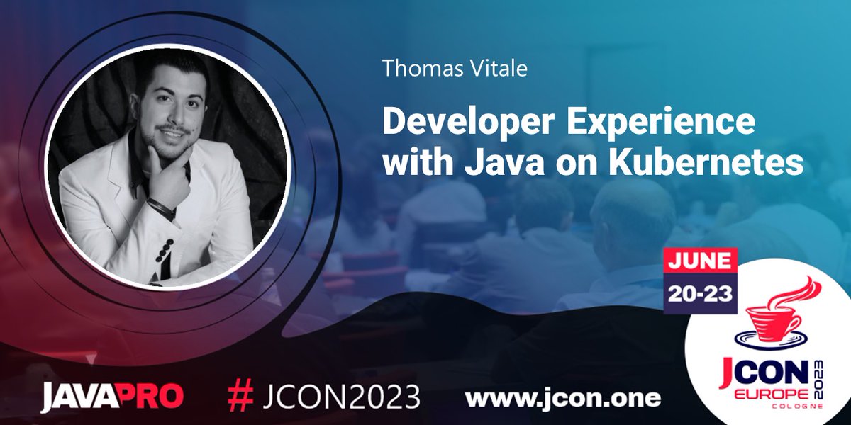 jcon_conference's tweet photo. See @vitalethomas at #JCON2023 in Cologne talks about 'Developer Experience with Java on #Kubernetes'
In the #CloudNative world, being a developer might be challenging. The number…
Get your free #JUG Ticket: https://t.co/wTLeI3taOB
#SprinBoot #Docker #MicroServices #DevOps https://t.co/rqBW0ZtvKc