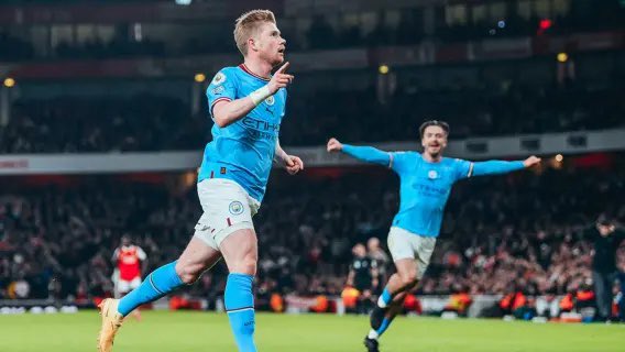 THFM5683's tweet photo. What a night, superb performance but won nothing yet. Need to keep up that standard until the end @ManCity #fighttiltheend #KDB https://t.co/BTywrS5Idg