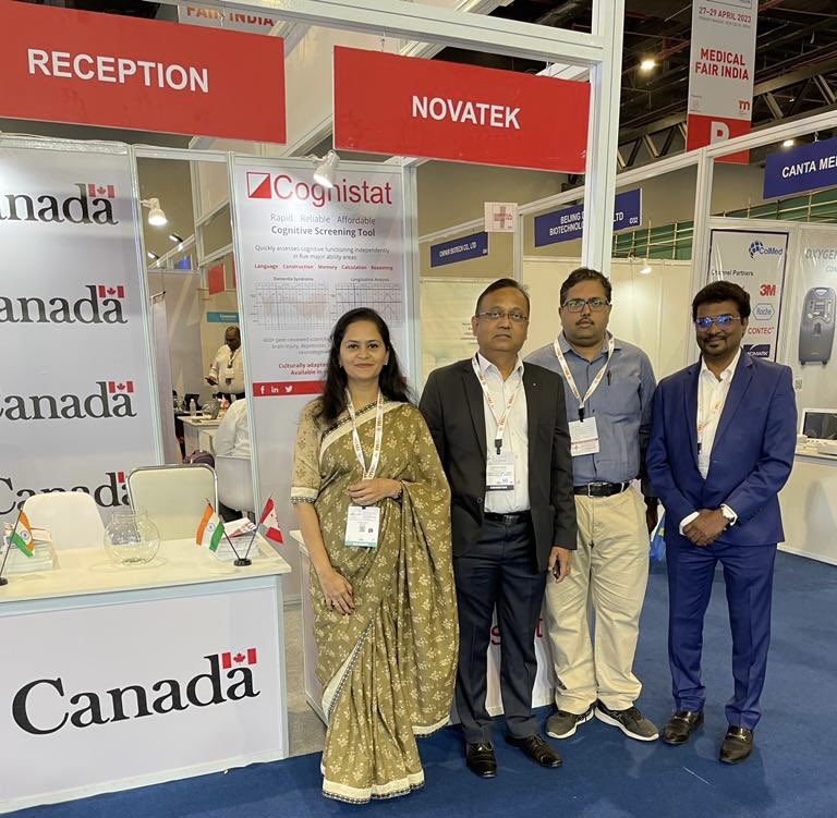 Quebec_India's tweet photo. Meet two Montreal based companies Novatek International (Cognistat ) and Thought Technology at Hall 5, Booth N30 at #Canada Pavilion at Medical Fair India 2023 in #delhi from 27 to 29 April 2023.

#pharmaceutical #neurofeedback #medical #fedprovpartnership #bilateraltrade https://t.co/5AtxPvOVBK