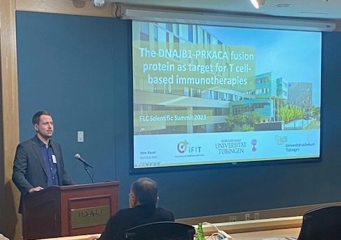 LabWalz's tweet photo. This week Jens Bauer presented our work on the DNAJB1-PRKACA targeting #peptidevaccine in #FLHCC at the Fibrolamellar Cancer Foundation summit 2023 in Connecticut! https://t.co/lUTdFpQNnF