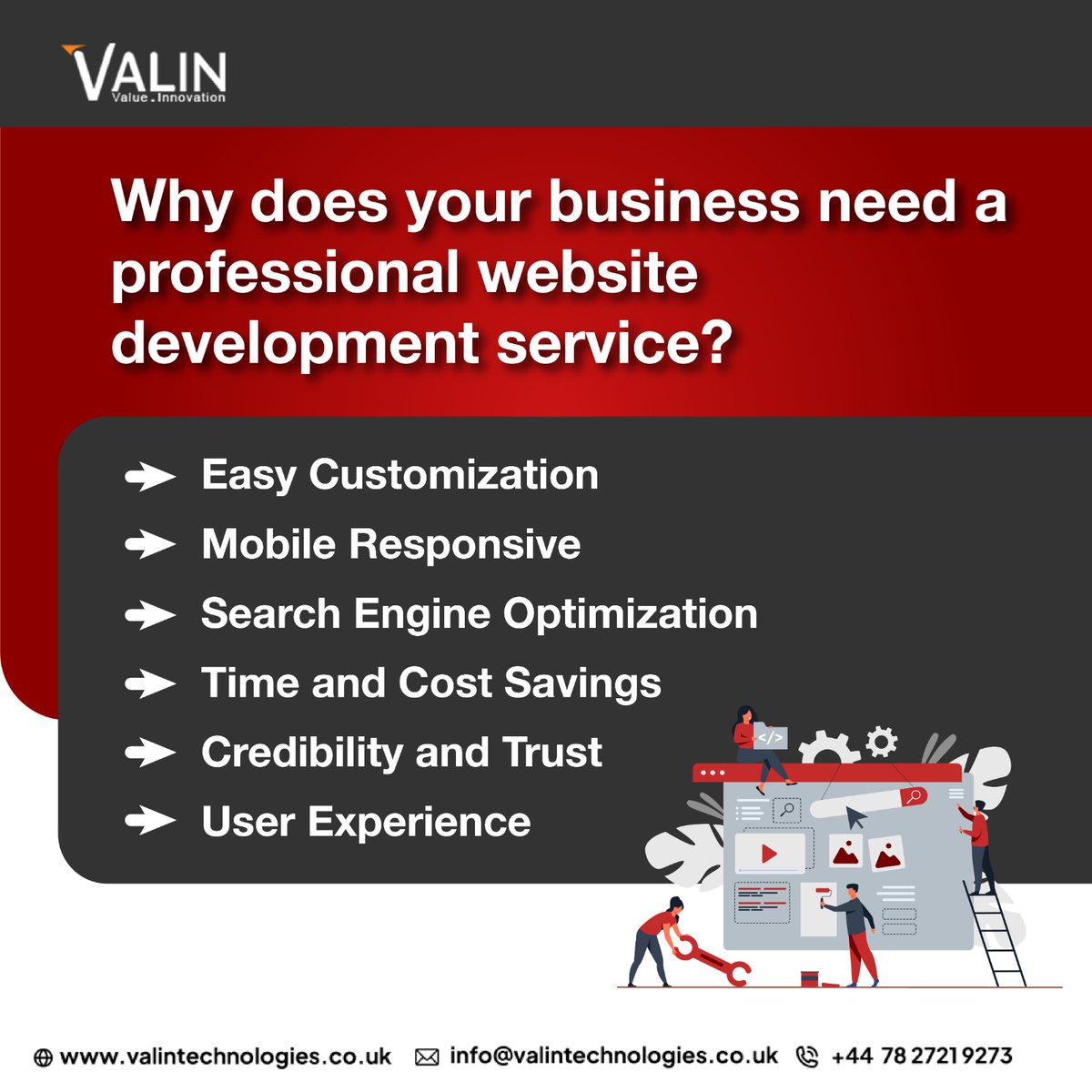 valintech's tweet image. From concept to launch, we work closely with you to understand your business objectives and develop a website that perfectly reflects your brand. 

📞(+44) 7827219273
🌏valintechnologies.co.uk/services/it-se…
#valin #valintechnologiesuk #webdevelopment #webdesign #websitebuilder
