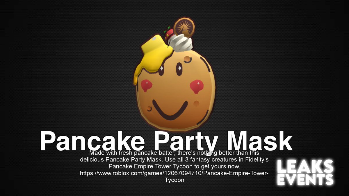Roblox Events Leaks🥏 on Twitter "🥞 Pancake Empire Tower Tycoon Para