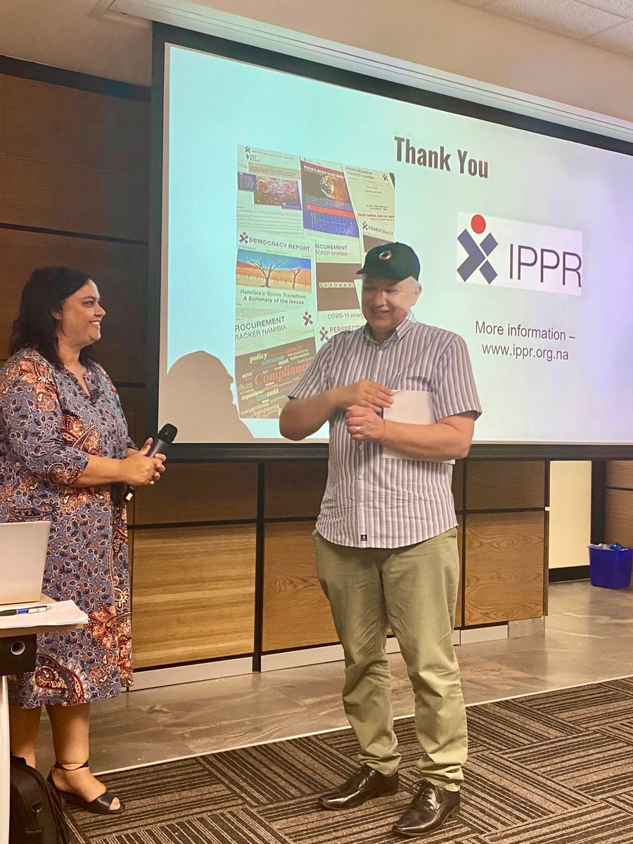ipprnamibia's tweet photo. IPPR Executive Director Graham Hopwood this week addressed the Integrity Summit organised by @NamibiaOPM with the support of @UNDPNamibia. The summit looked at the role being played by Integrity Committees within the offices, ministries and agencies of government. https://t.co/YqIfBYG45M