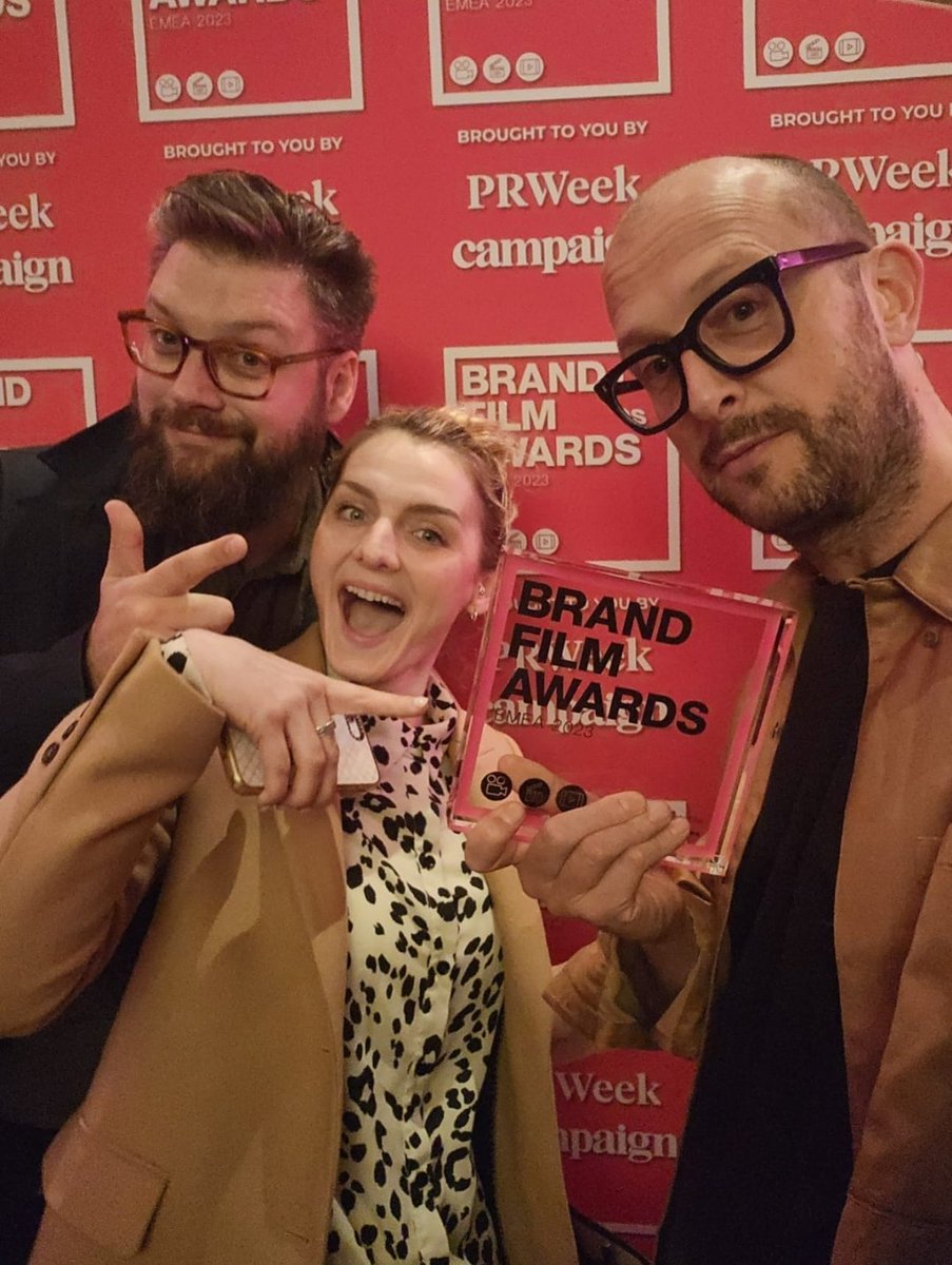 Cheeky win in the BTS category of the <a href="/prweekuknews/">PRWeek UK</a> Brand Film Awards last night with <a href="/Barbie/">Barbie</a> <a href="/SmythsToysUK/">Smyths Toys UK</a> @MATTEL. 🎉🎉🎉