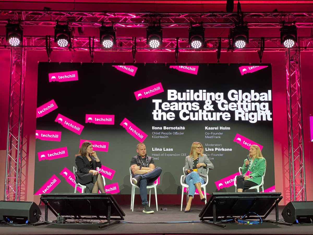 Kaarel Holm, Co-Founder <a href="/MeetFrankApp/">MeetFrank</a>:
Culture is the main driver of performance - that is the only thing that keeps the company together. We don't do 9-5 anymore - the important thing is just to get 🏋️‍♀️ done, and it works for us.
#techchill2023