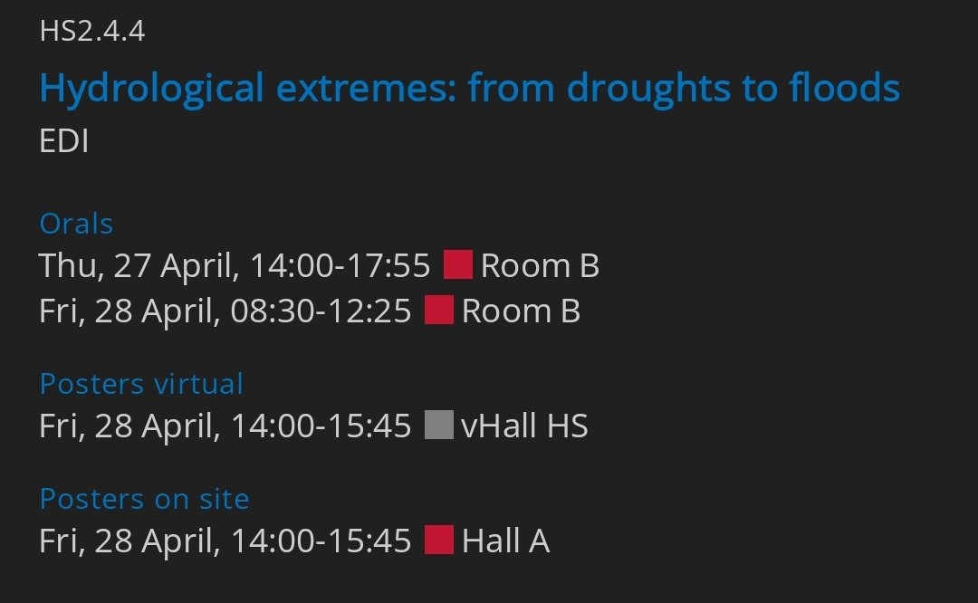 Louise Slater (@drlouiseslater) on Twitter photo Come to our session on Hydrological extremes! A whole 1.5-day marathon of floods and droughts, starting this afternoon in room B! With <a href="/ilapros/">Ilaria Prosdocimi</a> <a href="/ManuelaIBrunner/">Manuela I. Brunner</a> <a href="/AnneVanLoon/">Dr. Anne Van Loon (she/her)</a> and G.Laaha Come to our session on Hydrological extremes! A whole 1.5-day marathon of floods and droughts, starting this afternoon in room B! With <a href="/ilapros/">Ilaria Prosdocimi</a> <a href="/ManuelaIBrunner/">Manuela I. Brunner</a> <a href="/AnneVanLoon/">Dr. Anne Van Loon (she/her)</a> and G.Laaha