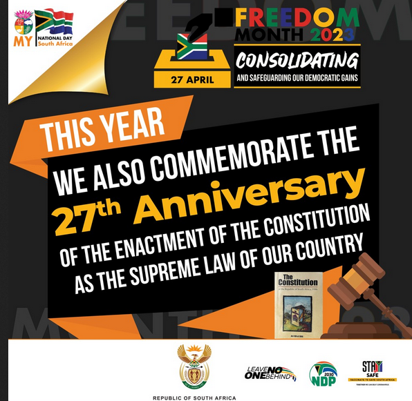 dstigovza's tweet image. Join us today as we commemorate the 29th anniversary of South Africa’s first democratic elections with @CyrilRamaphosa who will lead Freedom Day celebrations at the Manzilpark Stadium, North West Province #FreedomDay2023 #MakingSureItsPossible
Livestream - lnkd.in/dnNXYGpY
