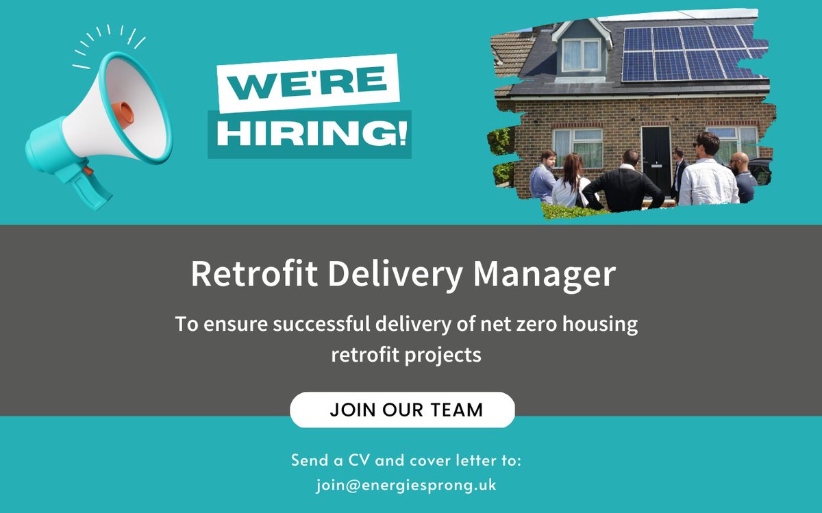 📢 JOB: Retrofit Delivery Manager!     

We're looking for an experienced project manager to work alongside some of the most innovative Net Zero retrofit projects happening in the UK today.    

Find out more: bit.ly/40he3TZ 

#GreenJobs #EnvironmentJobs #Retrofit