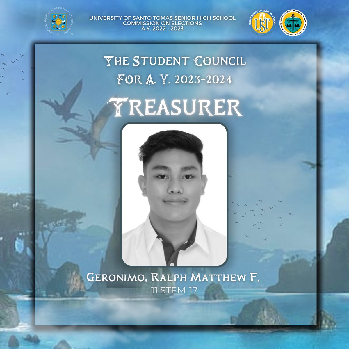 ustshscomelec's tweet photo. #USTEleksyon
#USTSHSHalalan2023
#SCELECTIONS23
#PANDORA
#USTSHSCOMELEC
Pubmat by: Vhic Del Rosario
(2/3) https://t.co/JN9GUginPf