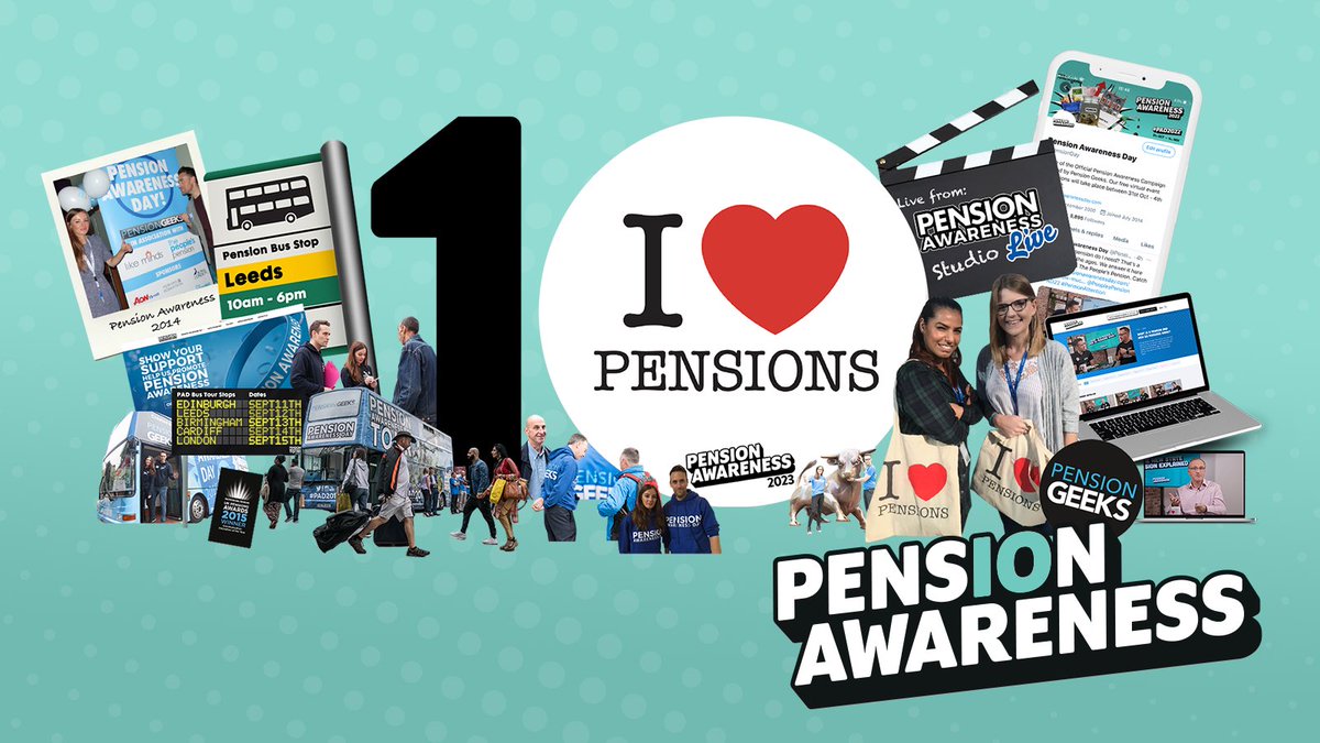 Pension Awareness is celebrating its 10th anniversary! 🎉

Over the last decade, we’ve helped over 100,000 people. Thank u to everyone who has supported us - we couldn’t have done this without you.

Want to be a partner of the 2023 campaign? Email: hello@pensiongeeks.com #PAD23