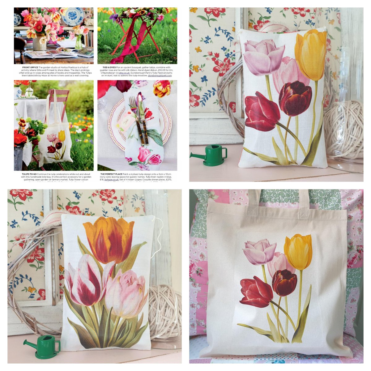 SarahBenning2's tweet photo. Tulip 🌷 Print shoppers and scented gift bags as featured in The English Garden Magazine. I'm printing like mad at the moment!  #elevenseshour 
#shopindie 
https://t.co/bWRH0rBm00 
🌷🌷🌷🌷🌷🌷🌷🌷🌷🌷🌷🌷🌷 https://t.co/Gf4GAAs5Yx