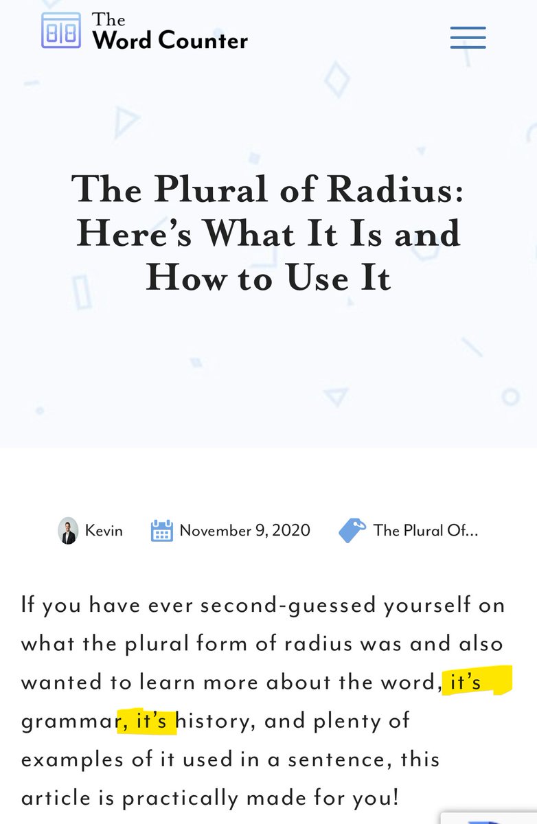 Apostrophe_Soc's tweet photo. I stumbled across this pair of apostrophe horrors recently. What's shocking is that this is on a website that claims to give best practice advice on grammar! I've contacted them suggesting they fix it! https://t.co/iGc7AobUgN