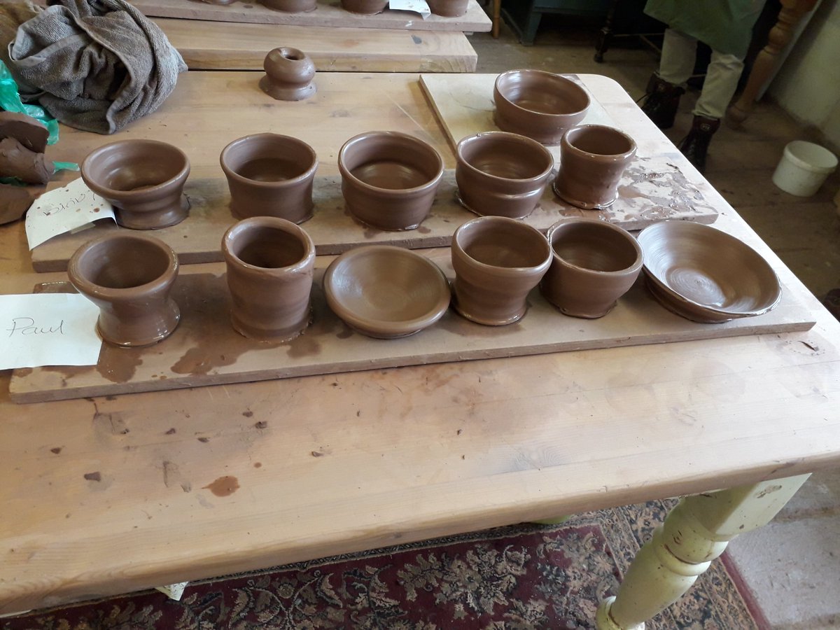 Thank you to Paul &amp; Marion for a brillant time at Barrington Pottery trying to learn how to centre and throw a pot.