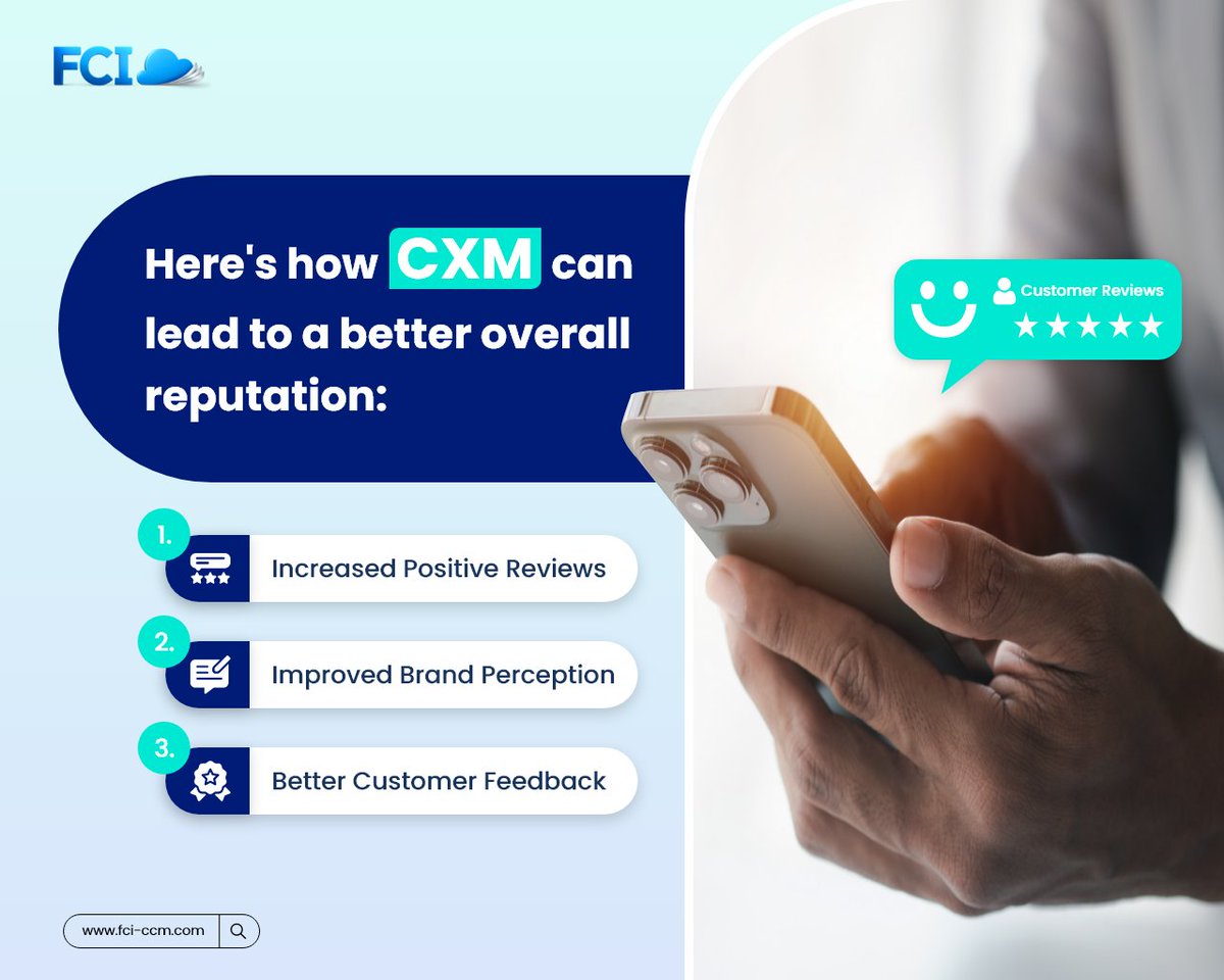 fciccm_inc's tweet image. Improve your brand perception and receive better customer feedback with CXM strategies.

Explore more: fci-ccm.com

#CXM #ReputationBoost #FCI #brandperception #thursdaymotivation