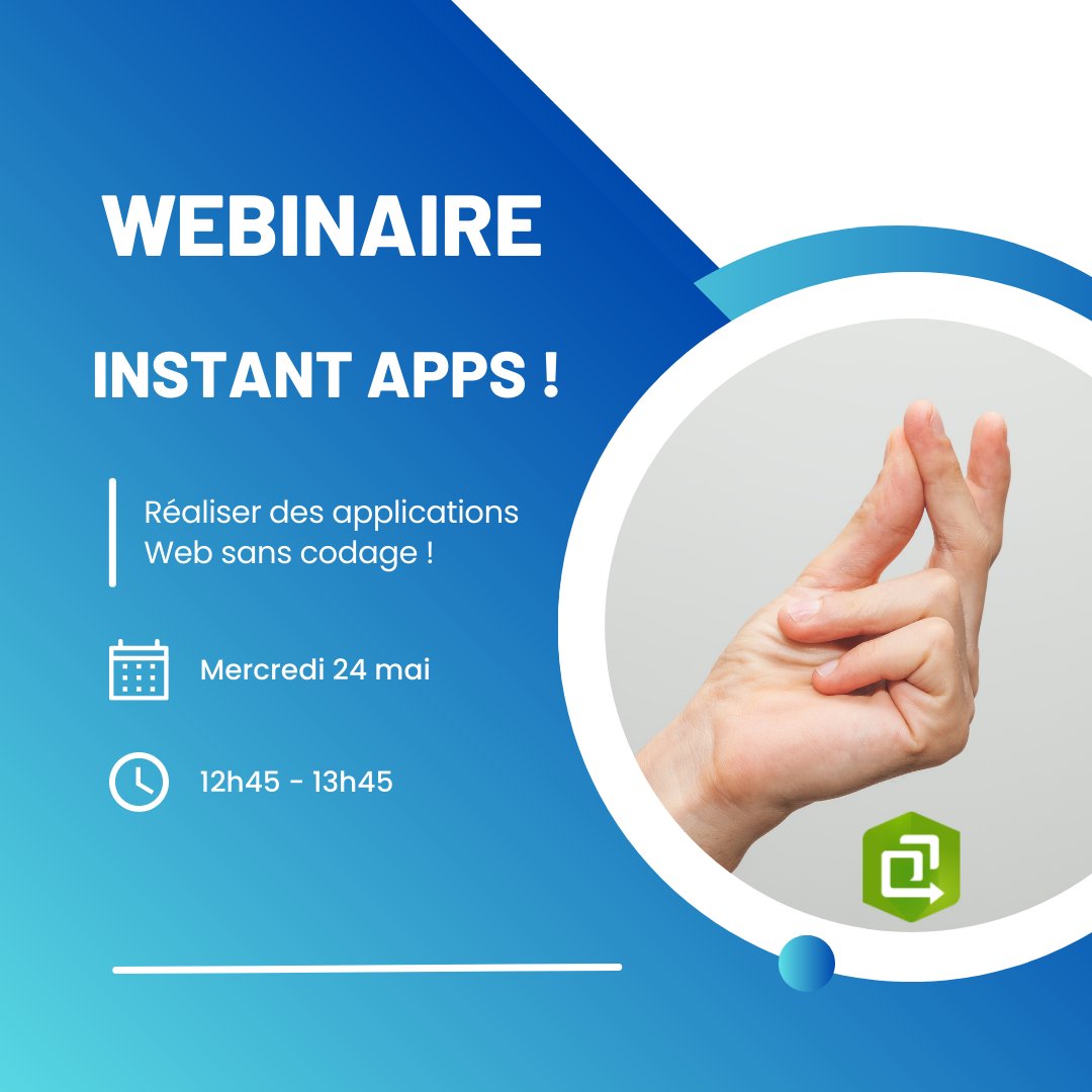 Esri_AGX's tweet photo. 🗓️A vos agendas !
👨🏫Mercredi 24 mai 2023, participer au webinaire sur la réalisation d'applications web sans codage : les Instant Apps !
👉Pour participer :
https://t.co/9h0vaMym07
#instantapps #arcgis #esri #application #web #codage #dev #education #etudiant #map #sig https://t.co/kF7Wf1gCle