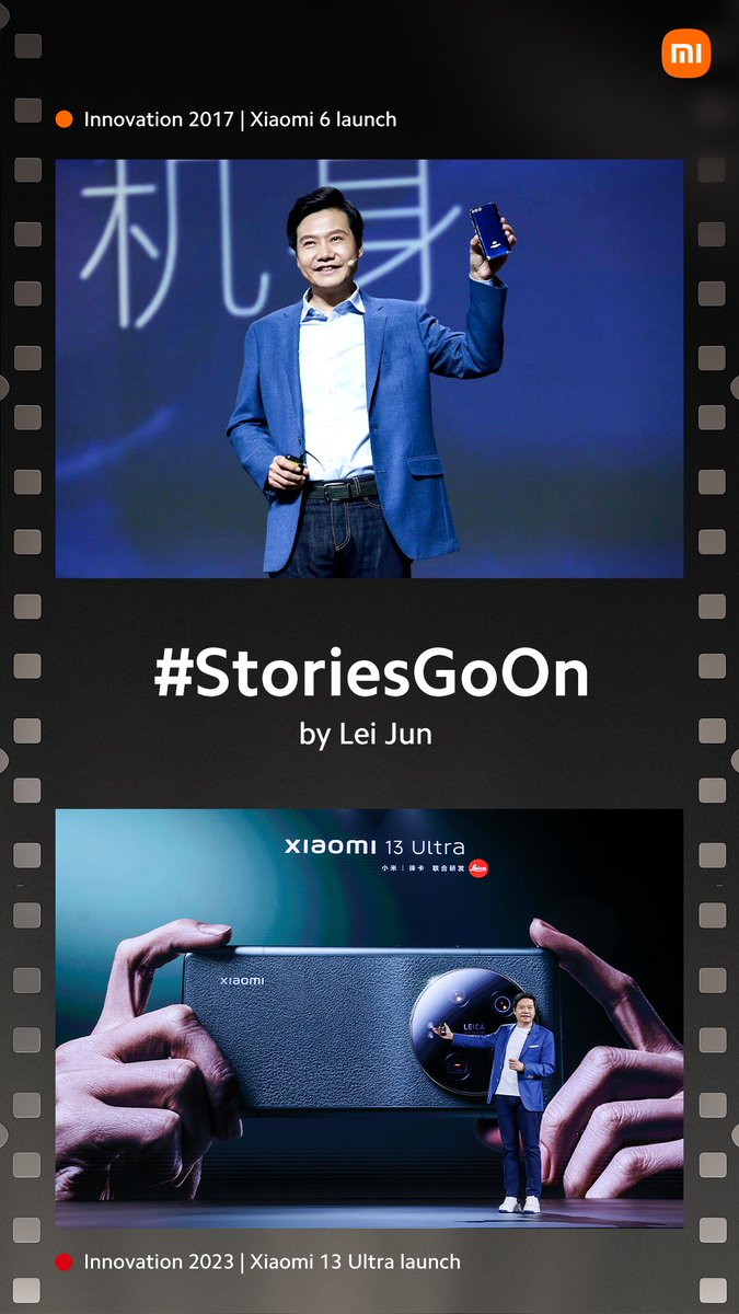 leijun's tweet photo. As time went by, it's been six years since the launch of Xiaomi 6, and now we have Xiaomi 13 Ultra. We're so grateful for all our Xiaomi Fans who motivate us to innovate every day. Share yours and let the #StoriesGoOn.🟠📷���� 

Join now: https://t.co/D9FgaiXpWQ https://t.co/wp4k56rhWT