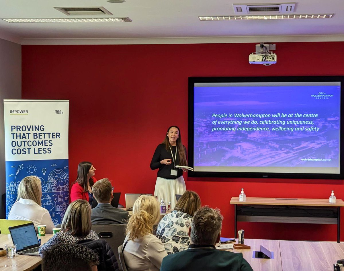 IMPOWERconsult's tweet image. Becky Wilkinson (@WolvesCouncil) on the importance of setting a local ambition in our workshop at @1adass Spring Seminar:

“Every area is different, we’re all starting from different points…there is no government model that fixes everything for everybody”

#localgov #socialcare