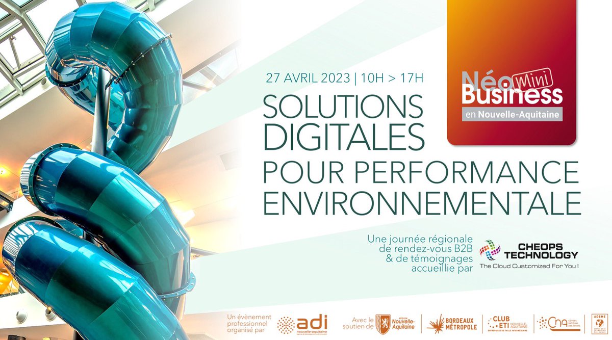 « Les #ETI développent au quotidien des solutions digitales pour améliorer leur performance environnementale » le #ClubETINA partenaire des #minineobusiness organisés par <a href="/ADI_N_A/">ADI Nouvelle-Aquitaine</a>. 
🚀1ère édition qui a lieu aujourd’hui chez notre adhérent <a href="/CheopsTechno/">Cheops Technology</a> !