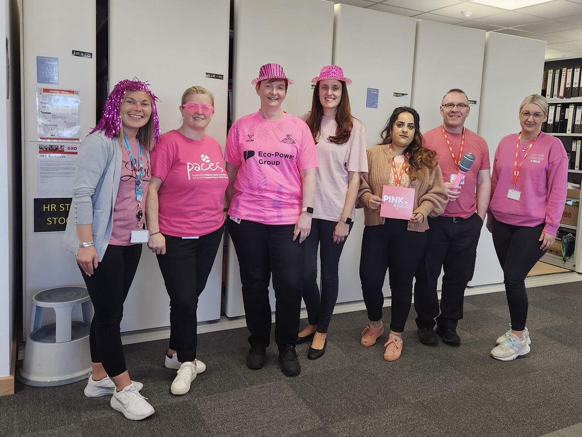 wearePaces's tweet photo. 💗 PINK 4 PACES 💗

The fabulous team at @GXOLogistics have raised another £255.53 by holding a Pink 4 Paces day…and they sure look pretty in pink 💗 

Thanks so much guys! The support we have received from you over the years is incredible! 

#TeamPaces #Pink4Paces https://t.co/xZxlsxF6df