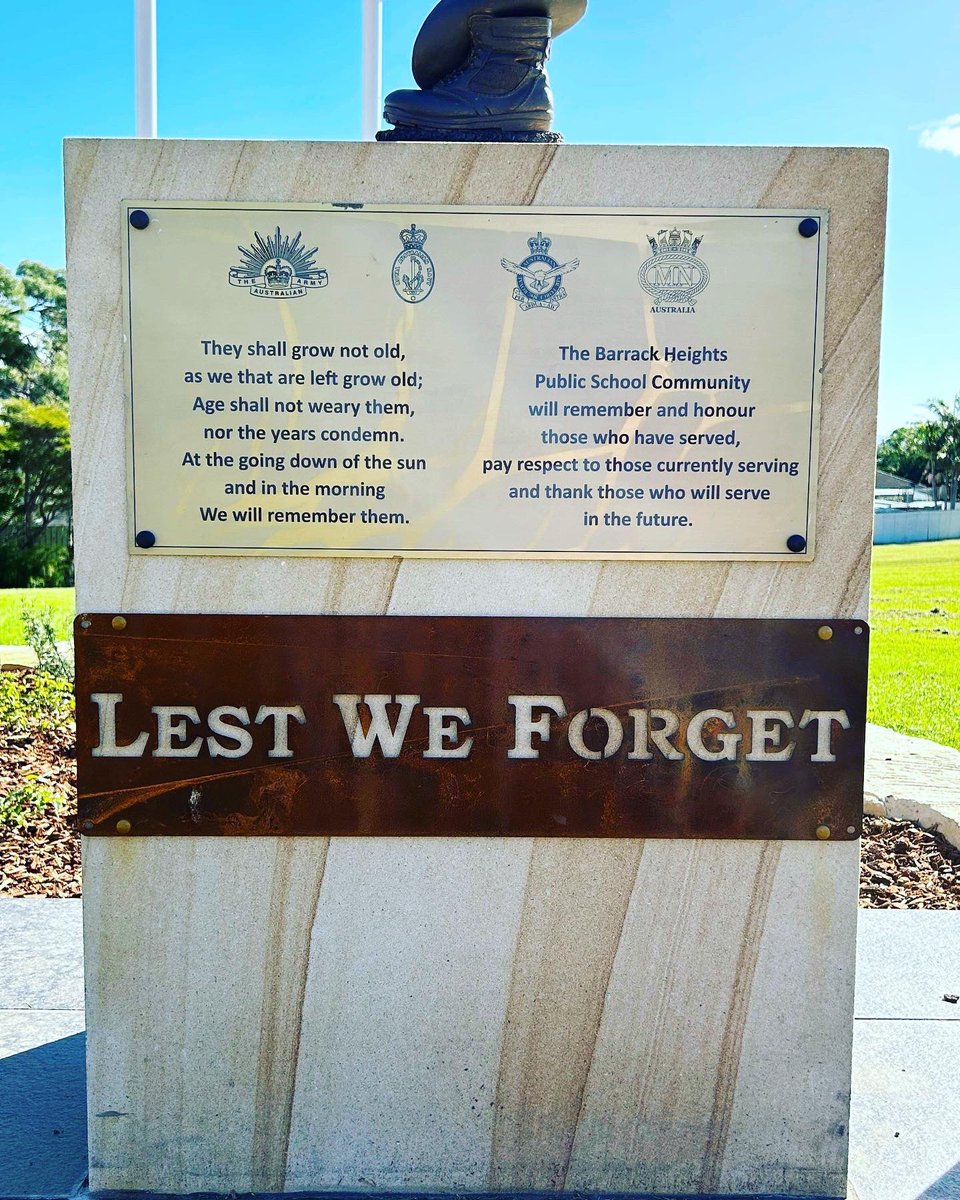 Barrack Heights Public School (@barrackheights) on Twitter photo It was our pleasure to unveil our new ANZAC Memorial today in front of our students, staff and community. We had the honour of being joined by Major General Peter Dunn AO, a retired senior officer in the Australian Army. Lest We Forget. <a href="/RegionalSouthOD/">DoE Regional South Directorate</a> <a href="/BarrackHeights/">Barrack Heights Public School</a> It was our pleasure to unveil our new ANZAC Memorial today in front of our students, staff and community. We had the honour of being joined by Major General Peter Dunn AO, a retired senior officer in the Australian Army. Lest We Forget. <a href="/RegionalSouthOD/">DoE Regional South Directorate</a> <a href="/BarrackHeights/">Barrack Heights Public School</a>
