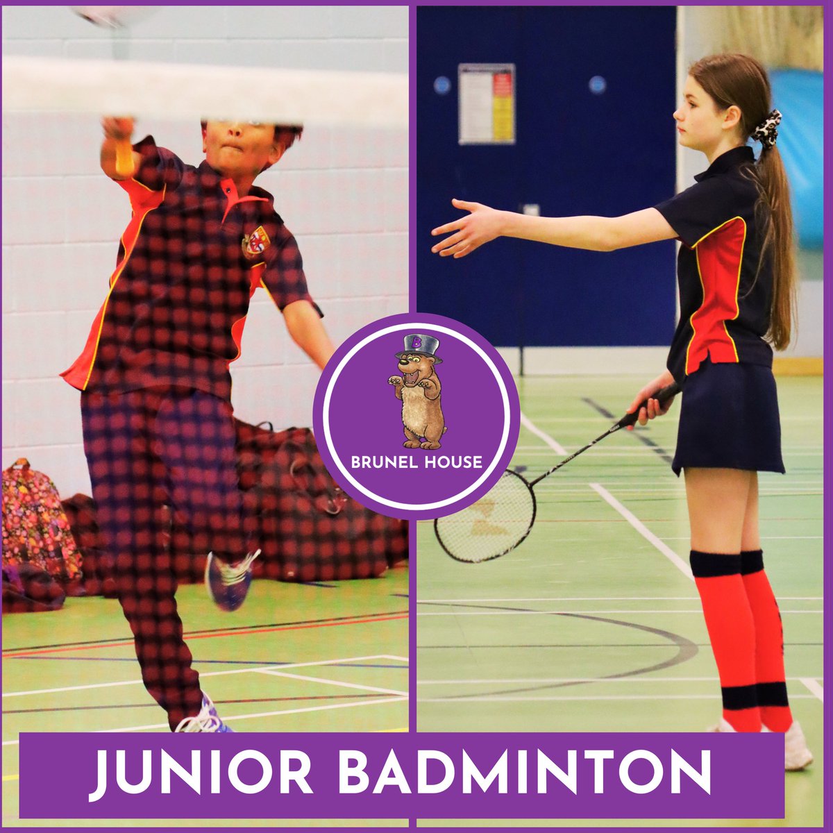 Junior House Badminton 🏸 well done to all of our bears who competed! As always another huge thank you to Harry H 7B for the amazing photos he took on the day! #supportbrunelbears🐻