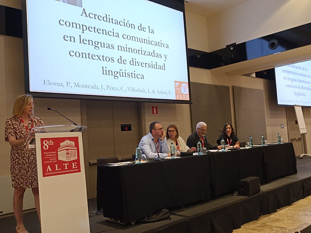 HABE_erakundea's tweet photo. ALTE's 8th International Conference
Acreditación de la competencia comunicativa en lenguas minorizadas y contextos de diversidad lingüística
Paula Elosua, Josep Mª Montcada, @crispergui, Enara Azkue @inakibillos @upvehu
#ALTE8th #ALTEconf23 #ALTEIntConf #InternationalConference https://t.co/eGzvIcJmjY
