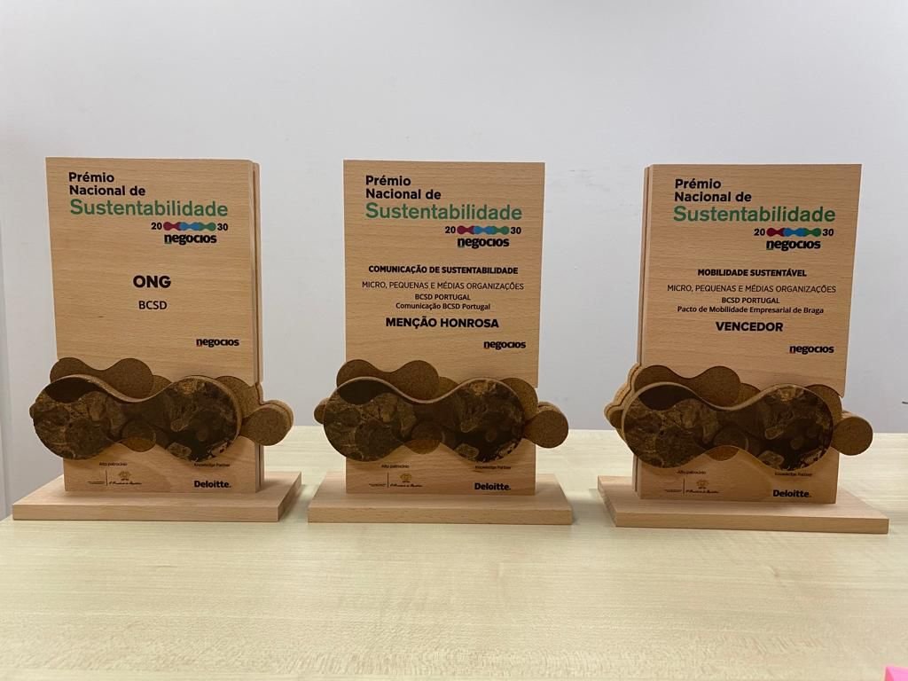 Vencemos 3 prémios do Prémio Nacional de Sustentabilidade 2023, dinamizado pelo <a href="/JNegocios/">Jornal de Negócios</a> 

- ONG
- Mobilidade Sustentável, com o PMEB (c/ <a href="/CM_Braga/">Município de Braga</a>)
- Comunicação de Sustentabilidade, com a área da Formação
