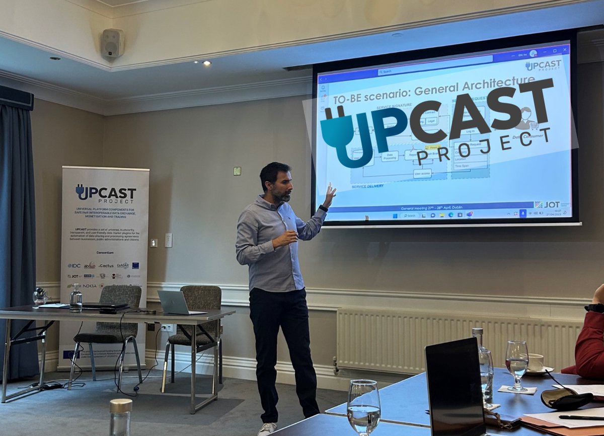 JotInternet's tweet image. This week  the #ResearchLab team is in #Dublin participating in the 2nd General meeting of the @upcastproject .
From As-Is to To-Be pilot presentation to motivate intensive discussions for #DataMonetization services development
#DigitalMarketing #HorizonEurope #Innovation #Data