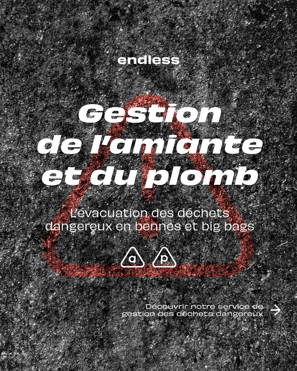 endless_groupe's tweet photo. EndLess propose un service de gestion des déchets dangereux d’amiante, de plomb et EPI souillés. Nous collectons et acheminons vers des exutoires dans le respect de la réglementation.

N’hésitez pas à nous contacter pour la gestion de vos déchets dangereux 🚛 #btp #environnement https://t.co/SPMzPGVIIz