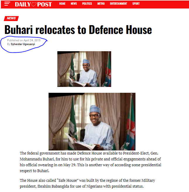 dmightyangel's tweet photo. @KennedyNwaofor @redcap_blondie To clear my ignorance, I usually use google before making comments on what I am not familiar with🤣🤣🤣
Buhari Moves to Defence House in April 2015, a month before moving to Aso Villa....
#UseGoogle https://t.co/BueHuqs4xb