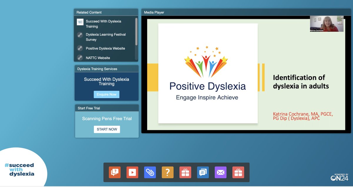 SWDyslexia's tweet photo. Live now: @katrinadyslexia from Positive Dyslexia sharing how the Workplace Needs Assessment process can help create better working environments! Join here: https://t.co/EevKx88qLS π§ β¨ #SWDTraining #PositiveDyslexia https://t.co/94oExG2NOk