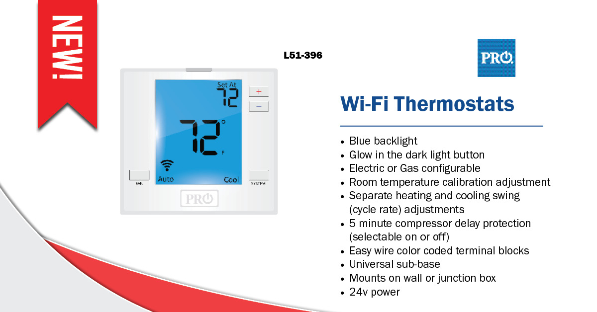johnstonecny's tweet photo. NEW Pro1 Wifi Thermostats available now at Johnstone Supply, visit in store or online today. https://t.co/pPoEwm3GMI https://t.co/wnzlbTQWFp