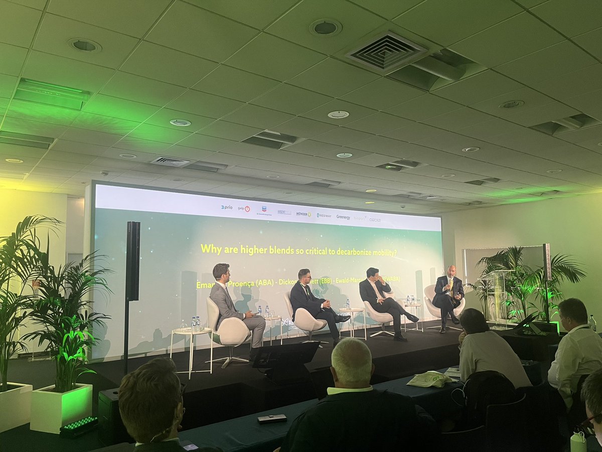 EBB_Biodiesel's tweet photo. π€¨Why are higher blends so critical to decarbonizing mobility? Very interesting panel discussion with the Presidents of ABA, @EwabaEU and EBB at the #BPlusSummit π΅πΉon the importance of B+ #biodiesel like #B20, #B30, #B100 or #HVO up to 100% to fulfill the EU ambitious targets β»οΈ https://t.co/WZghzoaluL