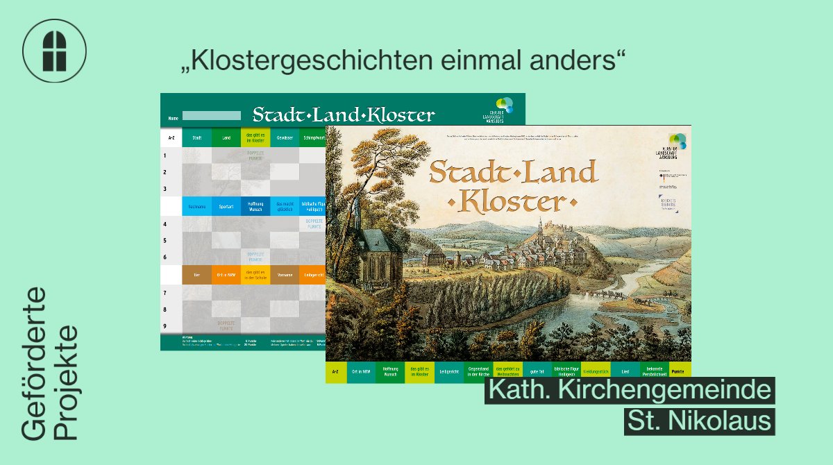 Für einen spielerischen Umgang mit #Sakralbauten wurden bei diesem #Kirchturmdenken-Projekt Klosterrallyes und ein #Spieleblock für Kinder entwickelt. Mehr Aktivitäten rund um die Klosterlandschaft in <a href="/ArnsbergAktuell/">Stadt Arnsberg</a> findet ihr in dem Jubiläumsprogramm👉 bit.ly/40F3JoZ