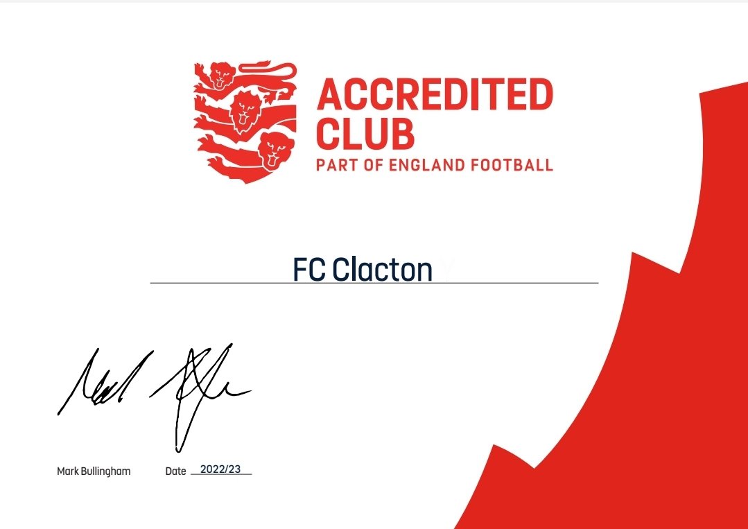 maddsys's tweet photo. Super proud to be awarded 3 star accredited club. Thank you to all who support us
If you would like to join our club, we always welcome new players/ coaches/volunteers etc to help us keep this running for all the girls, boys, men &amp; women of FC Clacton
@EssexCountyFA @FC_Clacton https://t.co/3PXY94r4yX