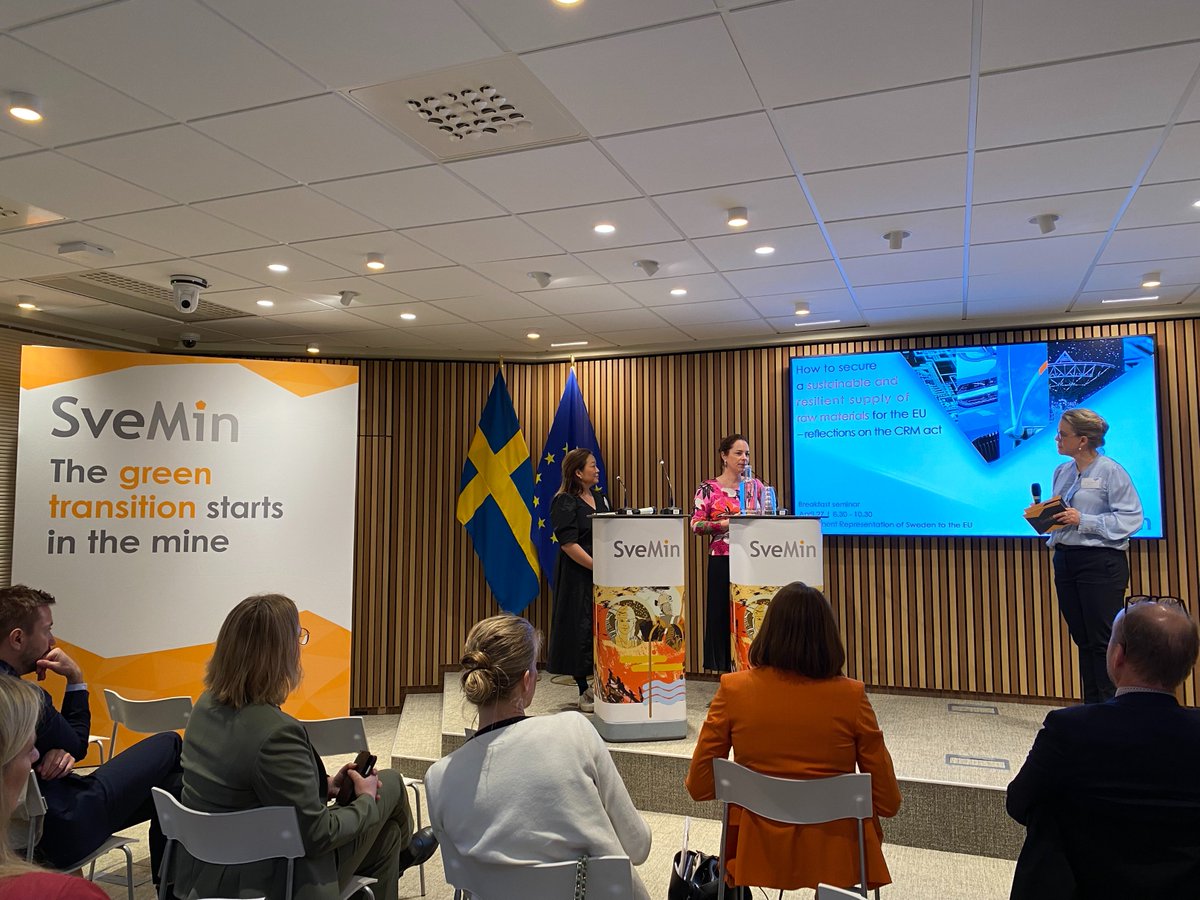 Sustainable #mining and #processing in 🇪🇺 does not need a paper tiger in the #CRMA.

We need clear and actionable regulation, with industry feedback to make it work.

Good to see <a href="/hildebentele/">Hildegard Bentele</a>'s commitment at the <a href="/Svemin_mining/">Svemin</a> CRMA breakfast today 👇

<a href="/eppgroup/">EPP Group</a> <a href="/jessicapolfjard/">Jessica Polfjärd</a>