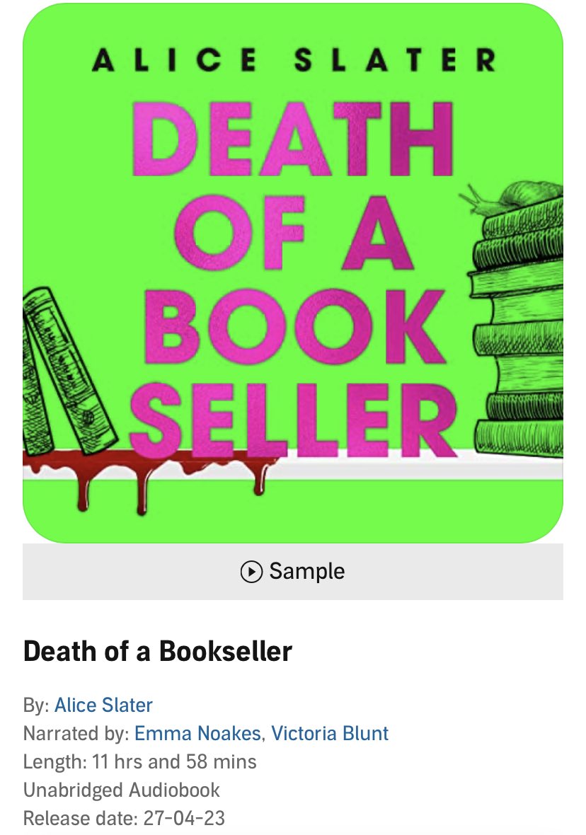 It’s #audiobook release day! 🎉🎙️📖 This book is so well crafted, an absolute joy to narrate Roach. Alongside the wonderful ⁦<a href="/IamVicBlunt/">Victoria Blunt</a>⁩ as Laura. 🐌