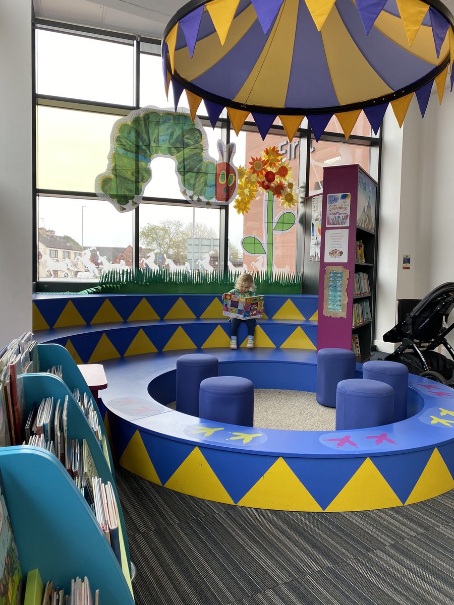 Tanyawarren's tweet photo. @StaffsLibraries Nice visit to Newcastle Under Lyme library this morning.  Good to start the readers young 😊📚 https://t.co/XoQ6fhUD0r