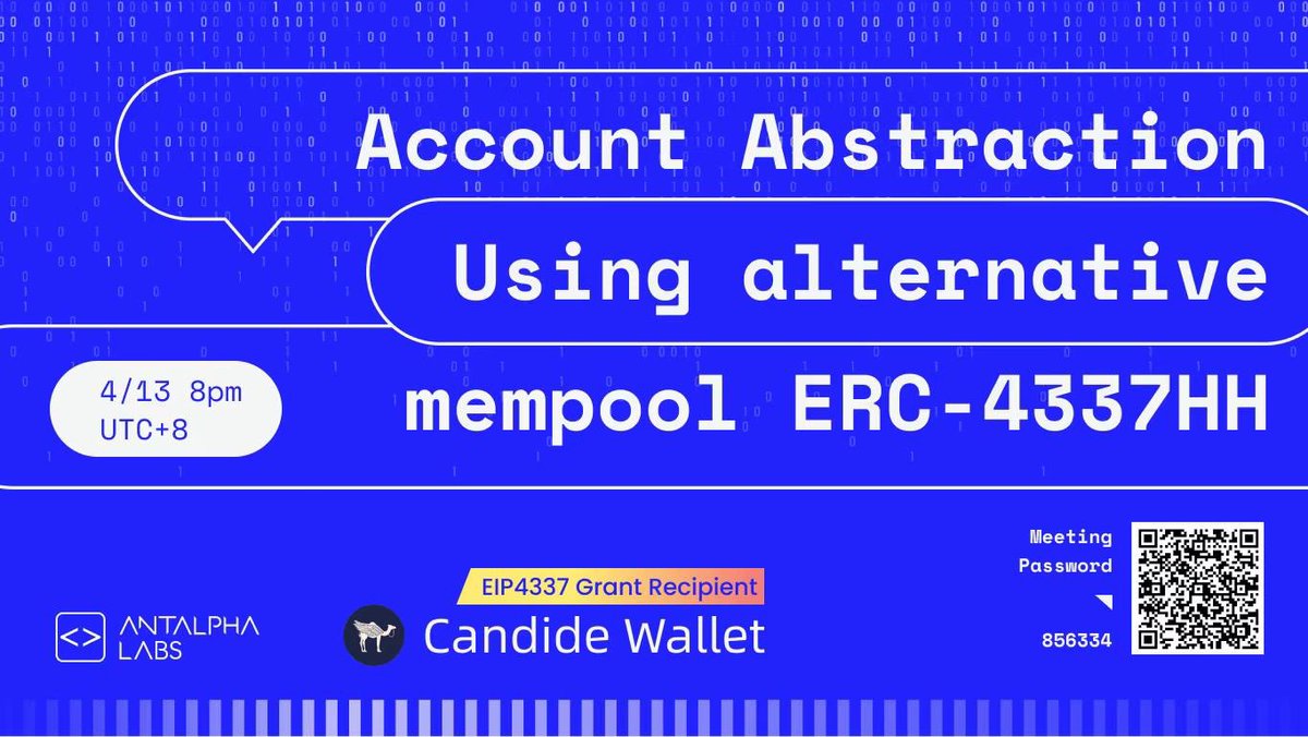 SteveIsEmployed's tweet photo. I’ll be hosting an account abstraction talk with @biconomy in 10 minutes! Plug in here: https://t.co/zaJeOxvuob https://t.co/Ar1Zua23sI