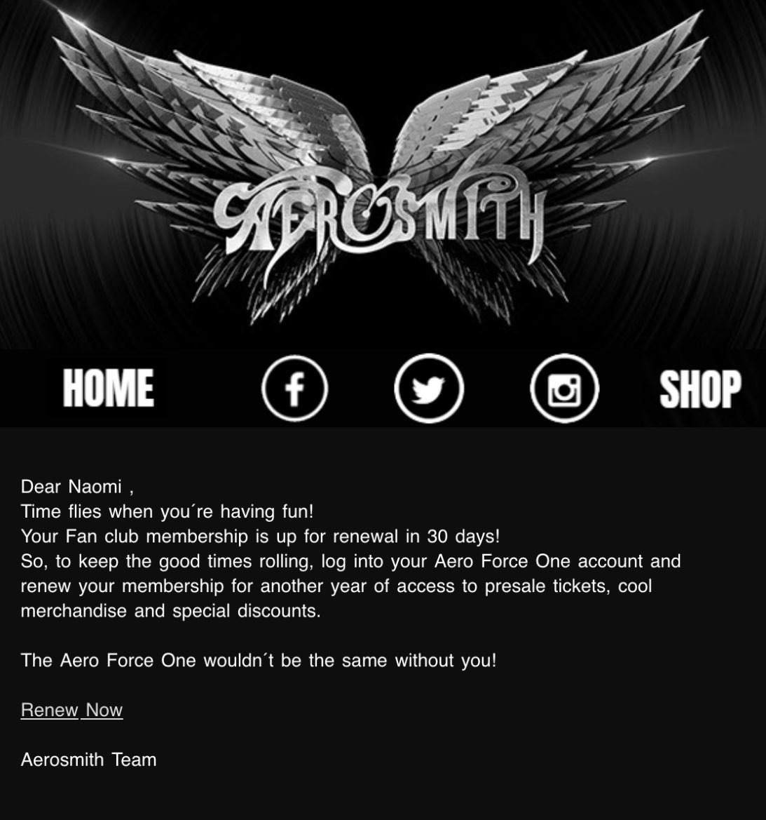 naomaria_JPN's tweet photo. That means we can’t renew our membership?!
I can find renew button nowhere.  No way…
#AeroForceOne
#Aerosmith https://t.co/yRscFkMNtK