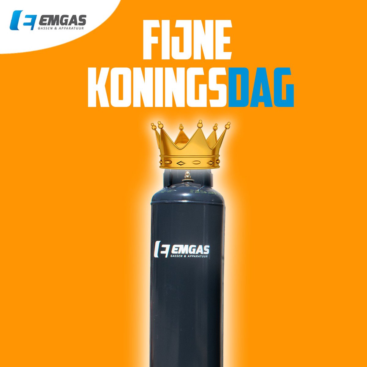 EmgasBV's tweet photo. Vandaag vieren we het 10 jarige koningschap van 👑koning Willem-Alexander. Emgas wenst je een fijne koningsdag toe! 

#koningsdag #emgas https://t.co/WnCQDw4iqi
