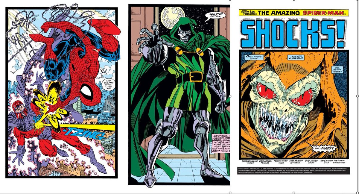 Cinemadroide's tweet photo. #COMICS #MyClassics Si McFarlane révolutionne l'iconographie du perso je préfère la période Erik Larsen la + fluide, mouvementée et rocambolesque de l'ére Michelinie. Avec une série d'arcs avec des high-concepts funs et les meilleures confrontations avec Venom. https://t.co/YA58r5oQEd