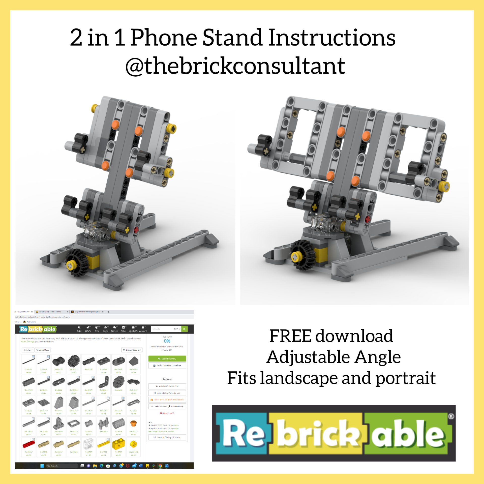 Lego phone stand instructions new arrivals