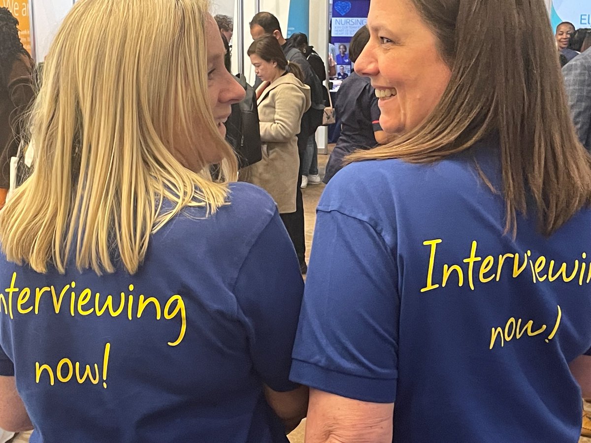 The T-shirts say it all! Visit Stand 34 and see Oxleas NHS Foundation Trust who are interviewing TODAY and offering jobs. Come on down to <a href="/Novotel/">Novotel Manager</a> in Hammersmith  - open until 4pm today. #nursingcareers #jobs #JobFair