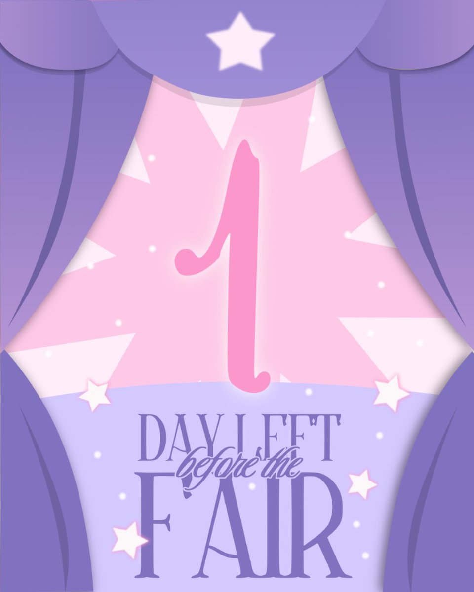 SCAAOfficial's tweet photo. Can you believe it😱 There is only…NOT 3…NOT 2 but…
ONE DAY LEFT ‼️🥳🥳

That’s right, dreamers! ✨ Just one more night 🌃 and we can all, once again, walk the magical fields of the SCHOOL FAIR 🤩. https://t.co/ypjHeqWm7L