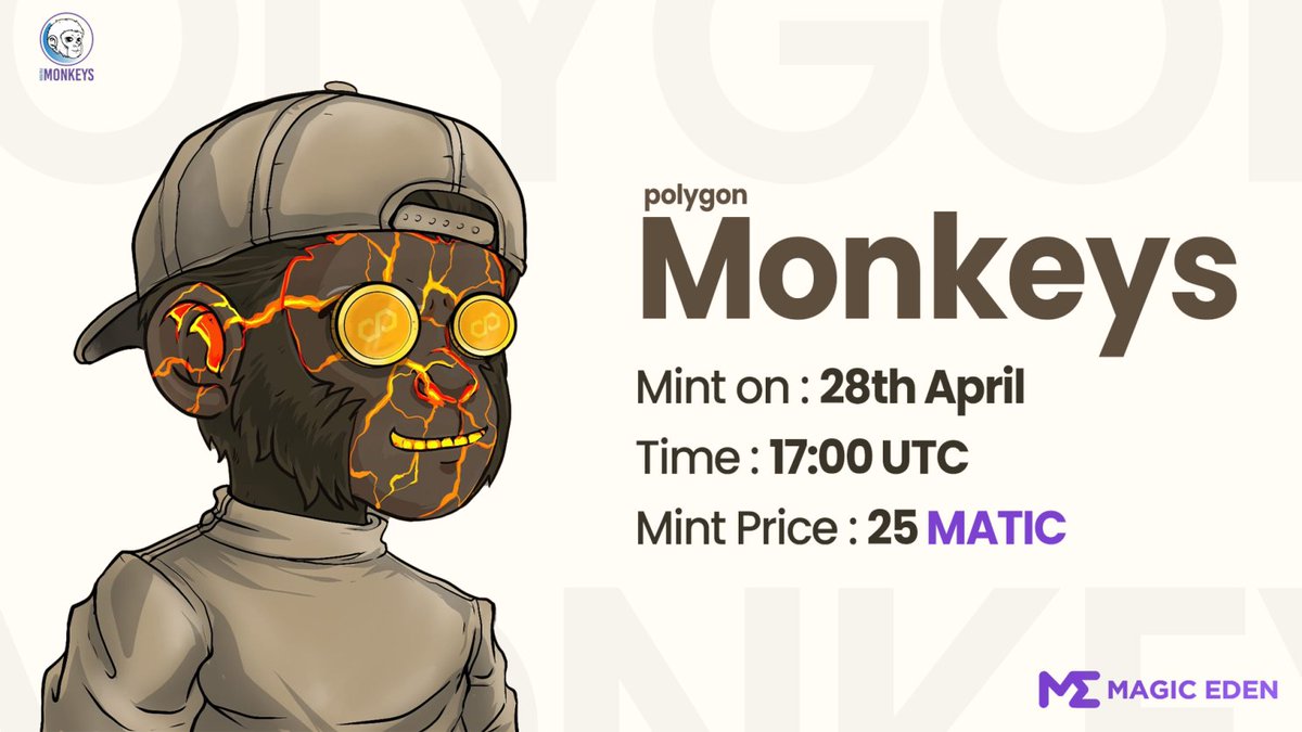 Excited to think that <a href="/PolygonMonkeys/">PolygonMonkeys</a>  are touching down <a href="/onPolygon_/">onPolygon</a>  tomorrow! 

Can't wait to witness the magic our community will bring on @MEonPolygon . 

We drop tomorrow at 17:00 UTC 💜🐒 

GM 🔫🔫 and LFG Degens
