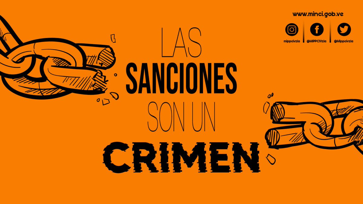 #27Abr| 🇻🇪 📢 ¡ETIQUETA DEL DÍA! ▶️ 

#LevantenElBloqueoYa 

¡Basta de sanciones asesinas!