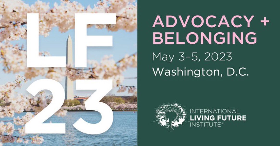 DesignApplause's tweet photo. Join the #RegenerativeBuilding movement's gathering of stakeholders at @Living_Future 2023 in Washington, D.C., 3>5May. 🗣️ #ClimateJustice, #MaterialsHealth➕#BiophilicDesign under the theme of Advocacy ➕Belonging. https://t.co/A1fV9gUhqB #NeoCon2023Partner @NeoCon_Shows https://t.co/hL1SBdfTP2