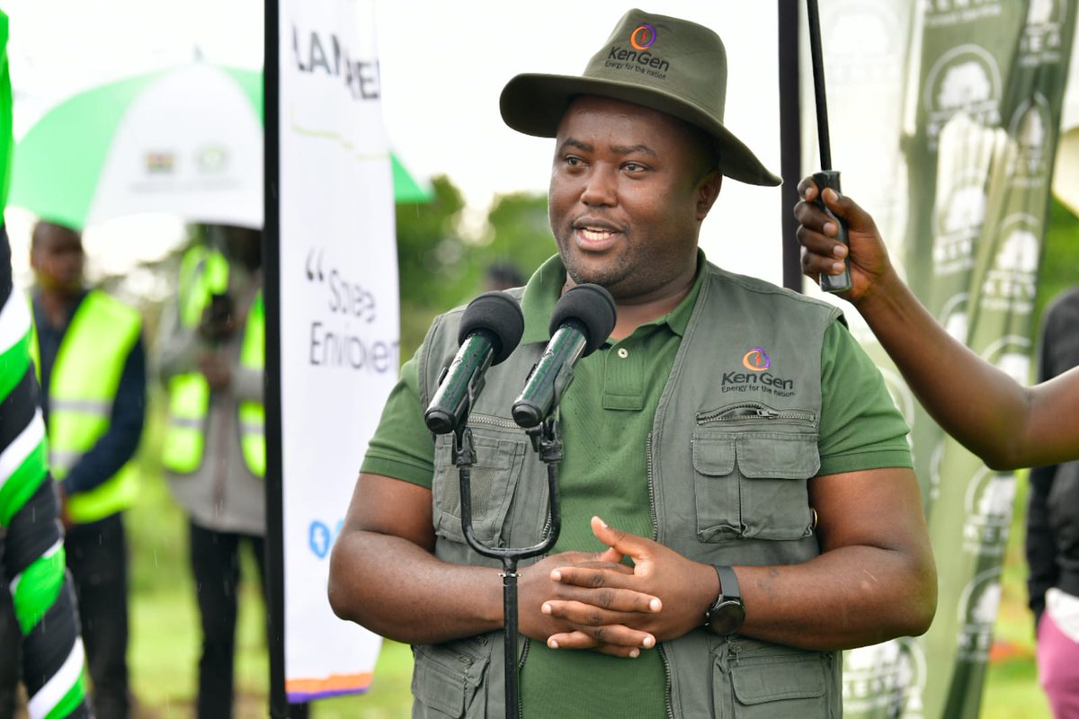 KenGenKenya's tweet photo. Today, we join @EnergyMinK PS @AlexKWachira, @Environment_Ke PS Mr. Kimotho Kimani and @County19Nyeri Governor H.E Mutahi Kahiga to launch the “Adopt a forest project” campaign at Gathiuru Forest-Burguret Block in Nyeri County. #KenGenTreePanting #JazaMiti #SustainableKenGen ^TK https://t.co/SDielaEvSK